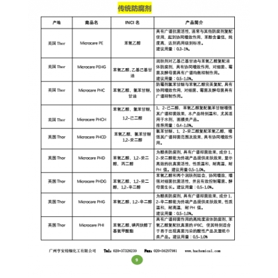 传统防腐剂